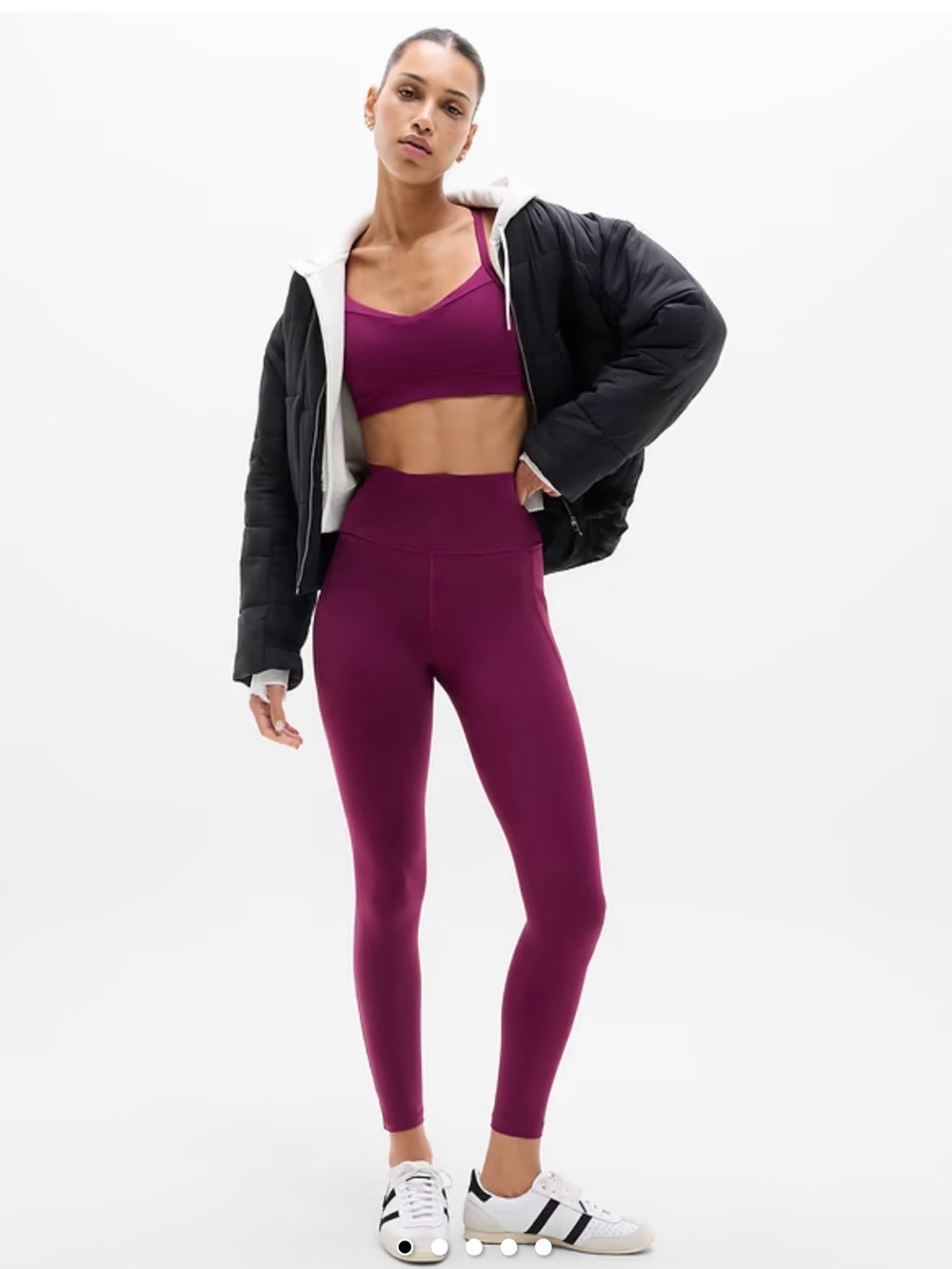 Athleta Salutation Stash High Rise 7/8 Legging - Plum - Small - 23”